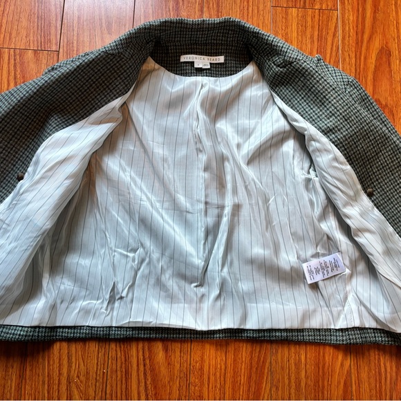 Veronica Beard Sybille Cropped Houndstooth Wool Blend Blazer, Size: 6 - Picture 9 of 9